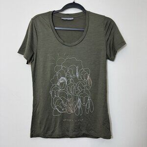 Icebreaker  Women’s Tech Lite II SS Scoop Neck Tee Size M Circle T-shirt Green